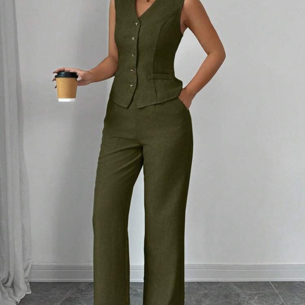 Olive Green Women's Jumpsuit